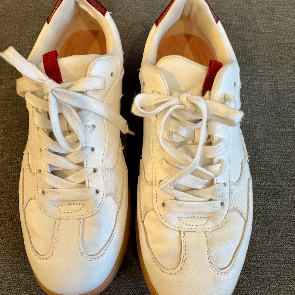 White and Red Women's Sneakers